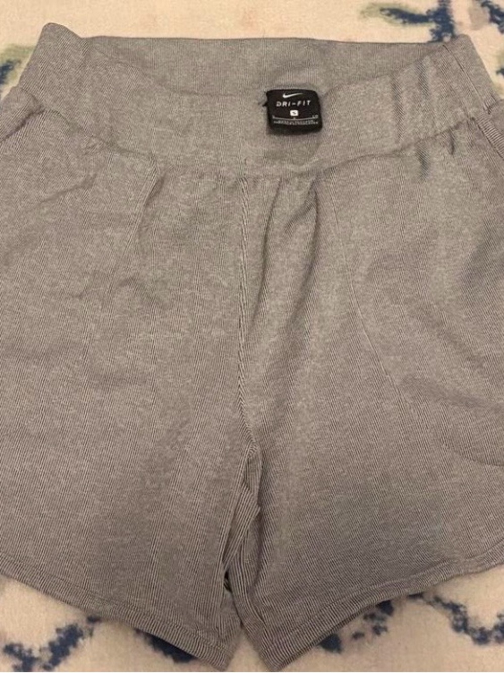 Nike Women's Light Gray Dri-FIT Athletic Shorts
